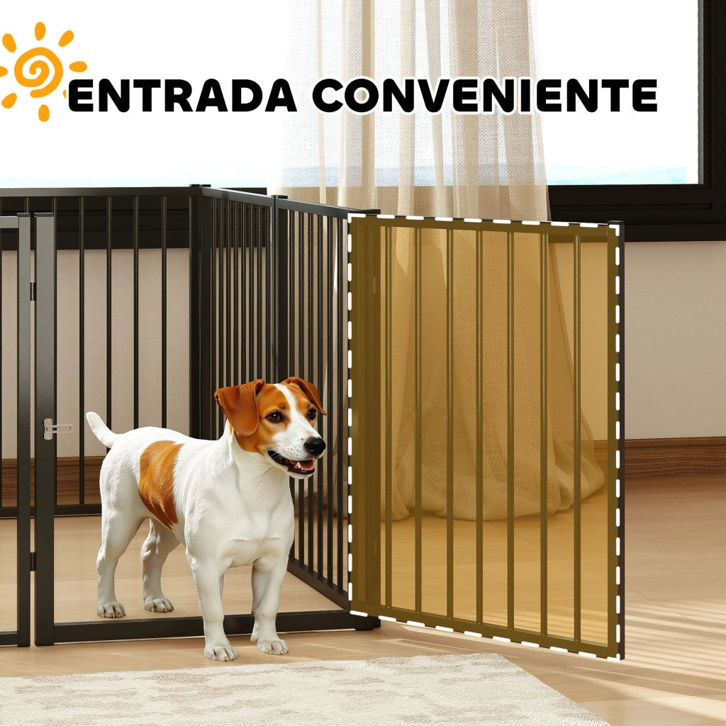 Recinto per Cani con 8 Pannelli ¨C Minimal ¨C Nero 60x76 cm