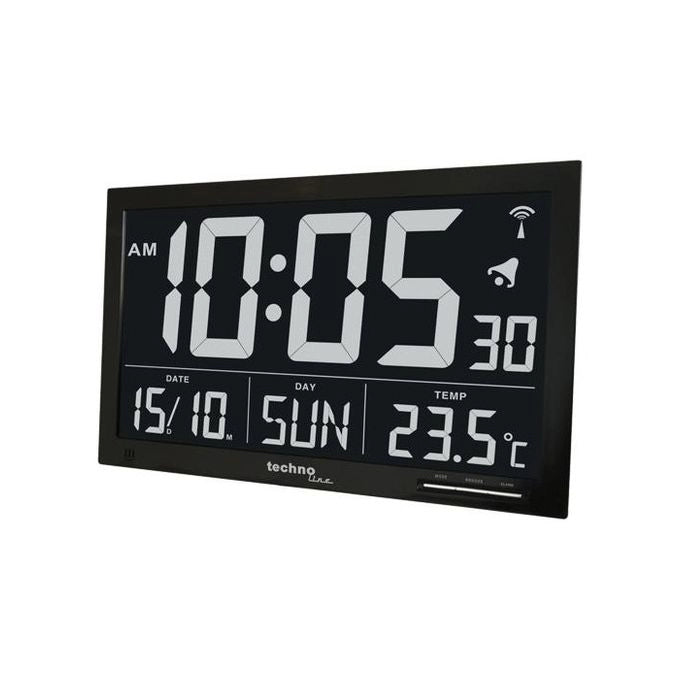 Technoline WS8007 Sveglia Digitale con Termometro e Display LCD colore Nero
