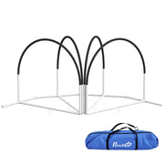 Set Agility per Cani 4 Pezzi ¨C Xylo ¨C con Picchetti e Borsa, 89x69x99 cm, Bianco e Nero