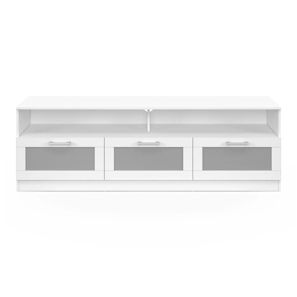 IDMarket - Mobile TV VITO 140 CM bianco ante satinate