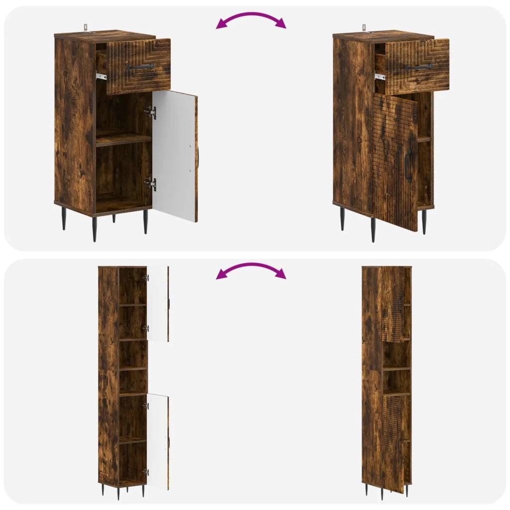 Set di armadietti da bagno in 3 pezzi HAARLEM 3417860