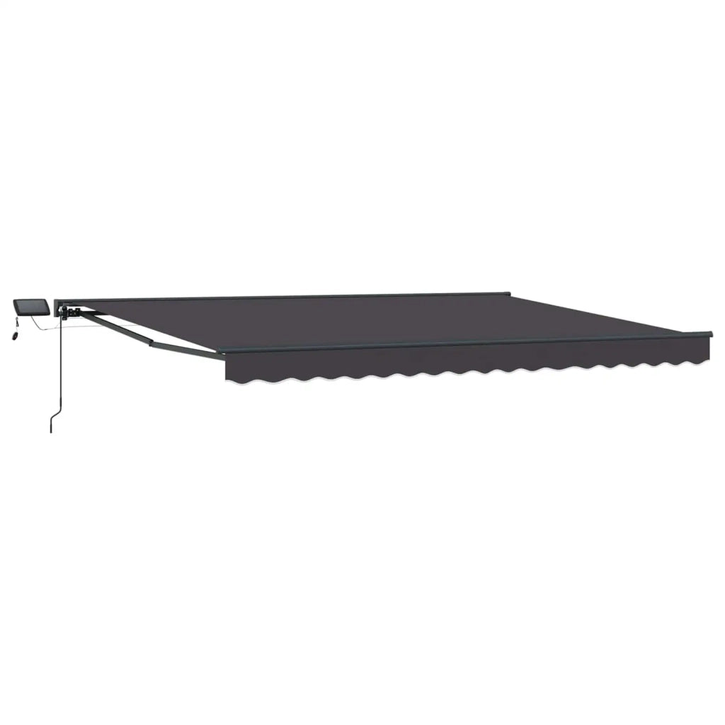 Cornice per Tenda Manuale con LED Antracite 4 × 3,5 m 3420860