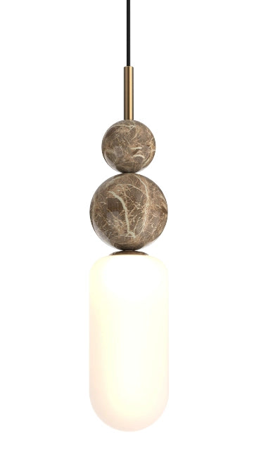 Lampada sospensione oro vetro sfere G9 7W NOVA Maxlight