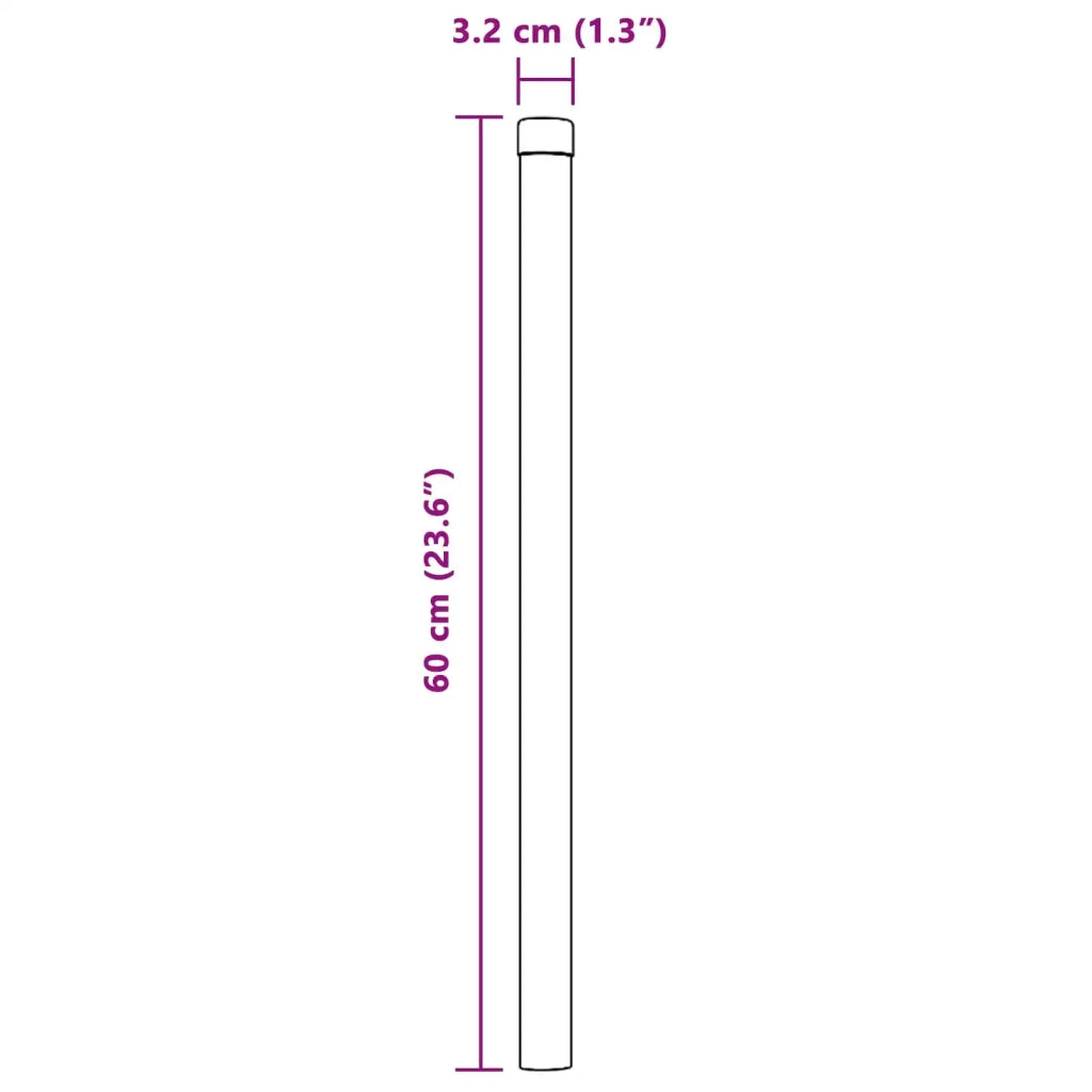 Palo della recinzione 2 pcs Verde 60 cm 42012719
