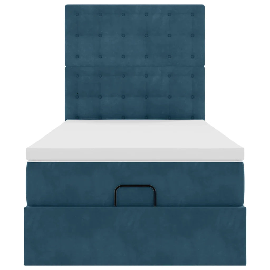 Struttura Letto Pouf con Materassi 90x190 cm in Velluto 3313587