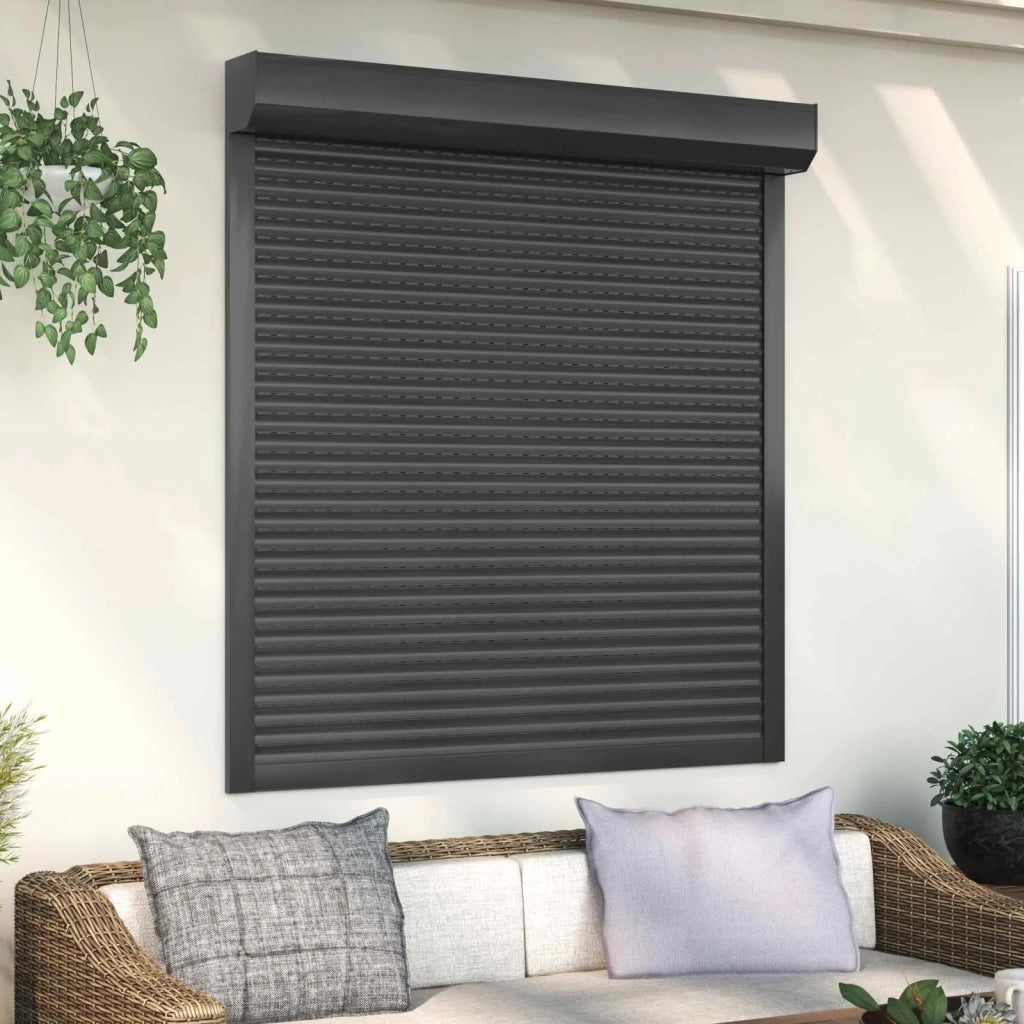 Persiana a rullo Antracite 130 x 140 cm Alluminio e poliuretano CFW8427314