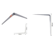 Trade Shop - Set 2pz Reggimensola Supporto Staffa Triangolo Mensola Metallo 30cm Grigio 91265 -