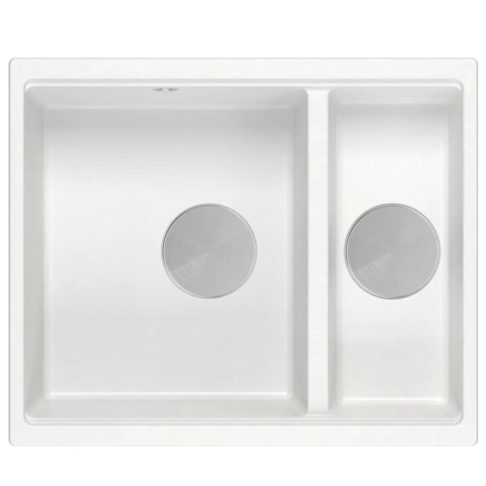 Lavello In Granito Logan 150 White Tappo oro