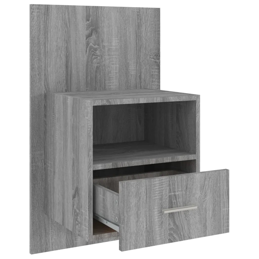Comodino a Muro Grigio Sonoma 816966