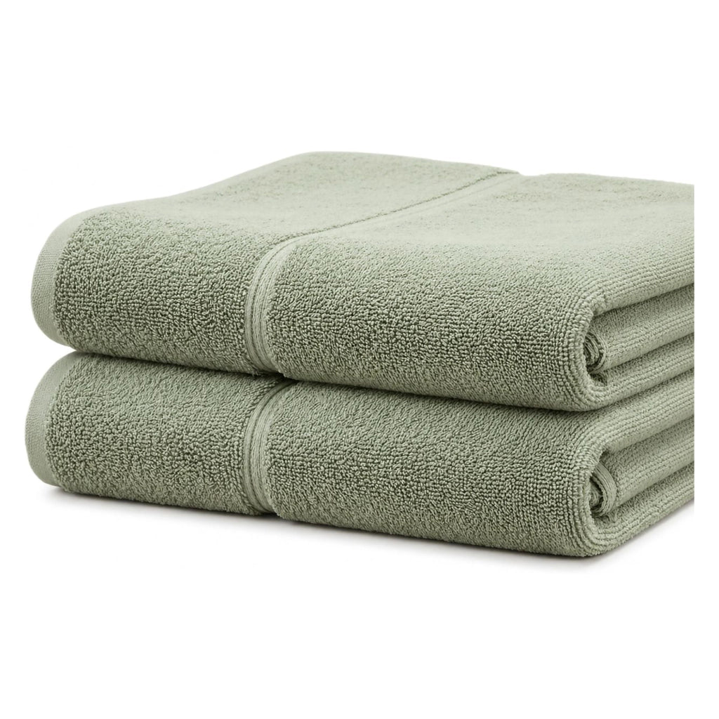 Sanonefa, set di Asciugamani 100% Cotone set da 2, Verde Menta