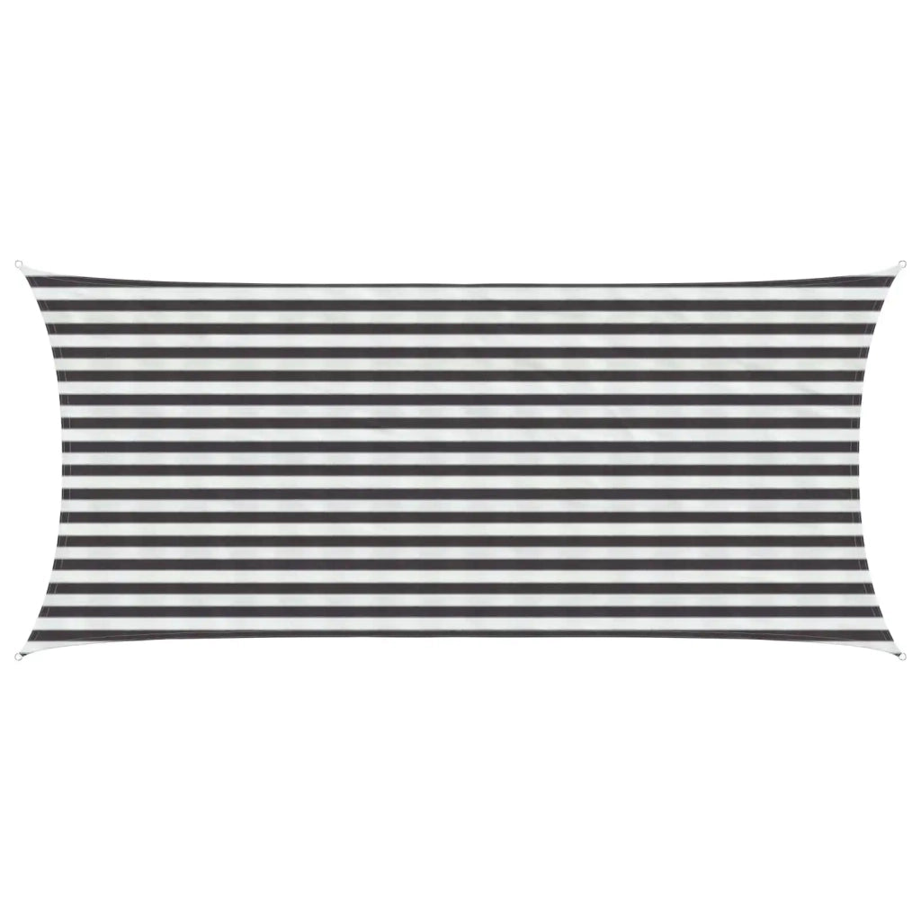 Telo Ombra Antracite e Bianco 2 x 5 m HDPE 42032762
