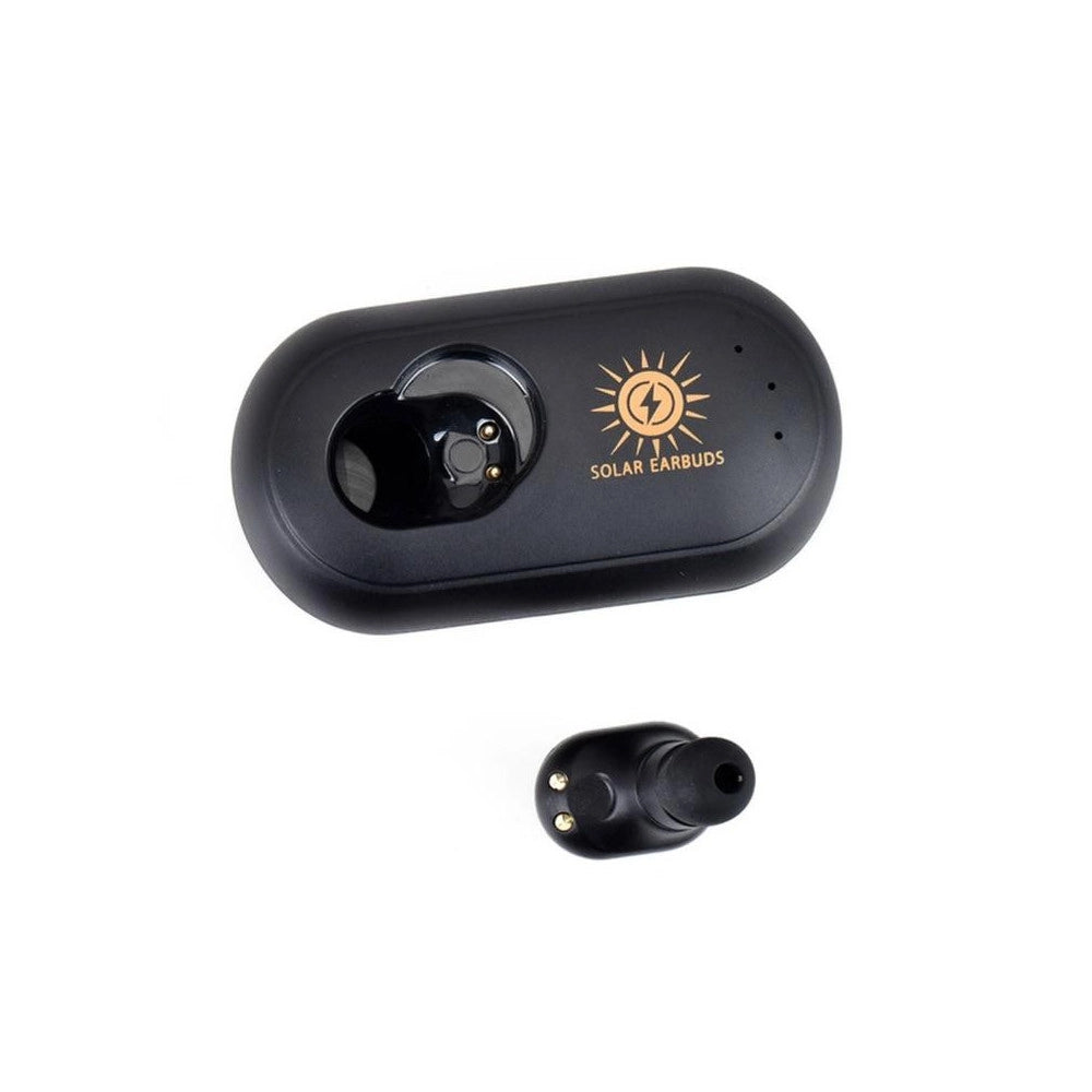 Trade Shop - Auricolare Bluetooth Con Base Di Ricarica Solare Per Auto Pannello Solare -
