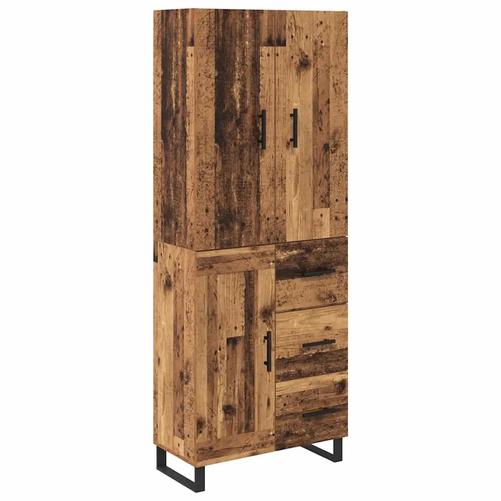Credenza con cassetto 2 pcs Legno vecchio 69,5 x 34 x 180 cm 3415697