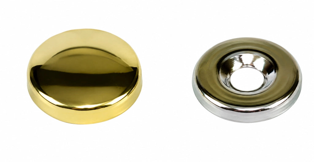 BORCHIE COPRIVITI BOMBATE- - ø mm.12 ottone lucido - 200 pezzi