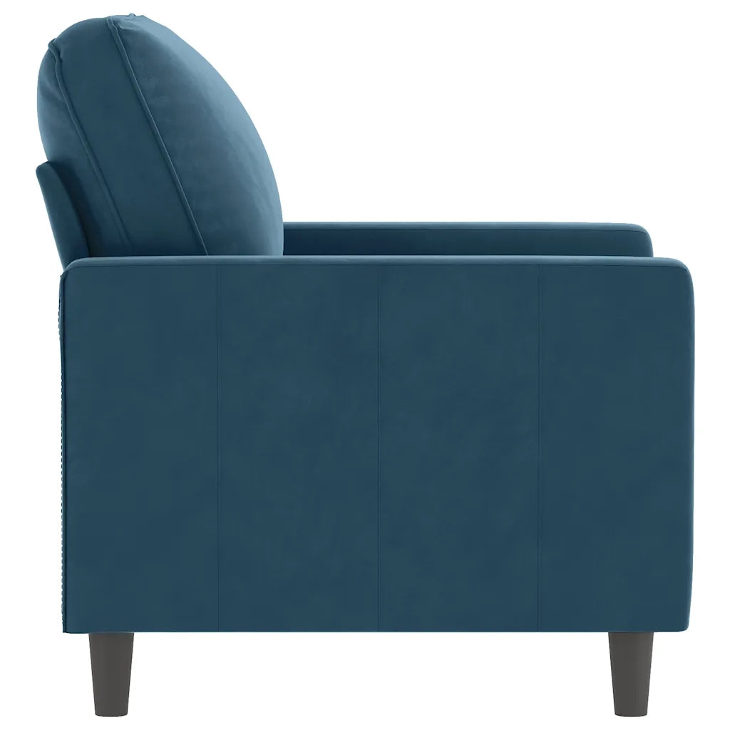 Poltrona Blu 60 cm Velluto 359188