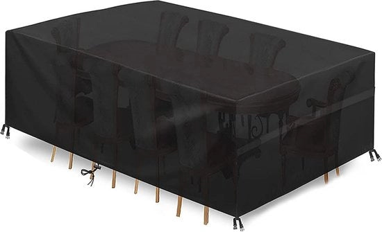 Ombrellone per tavolo da giardino - Paracadute esterno resistente all'acqua e alle intemperie (270 x 180 x 89 cm)