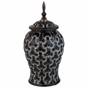 Vaso ceramica nero, d16,5x37h cm