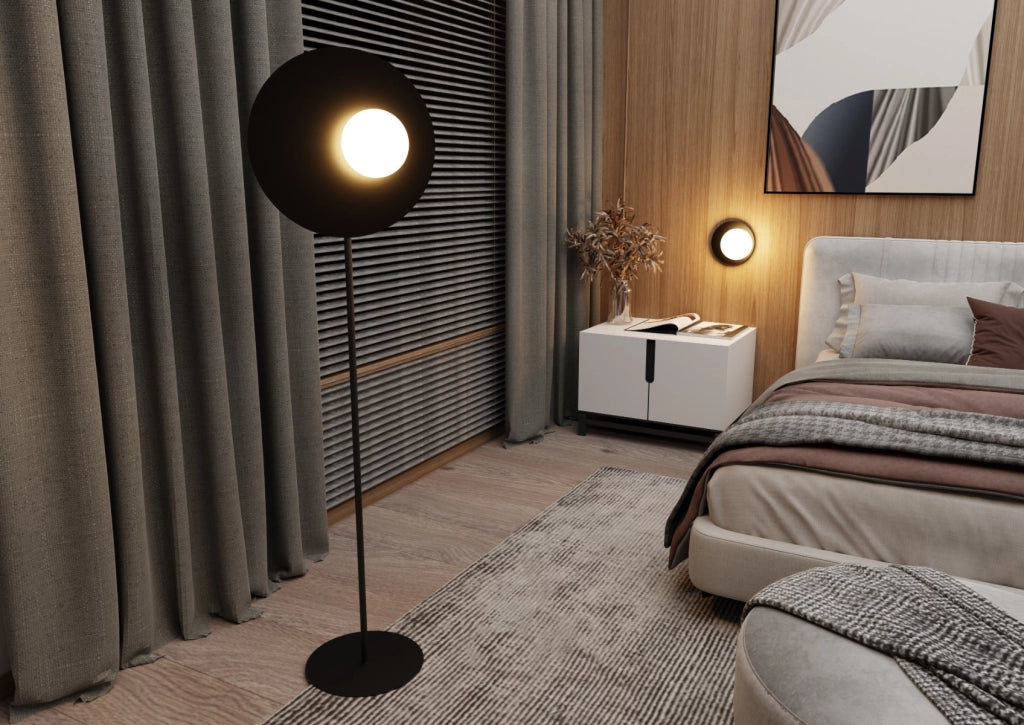Applique da parete OSLO nero/opalino E14 1 luce Emibig