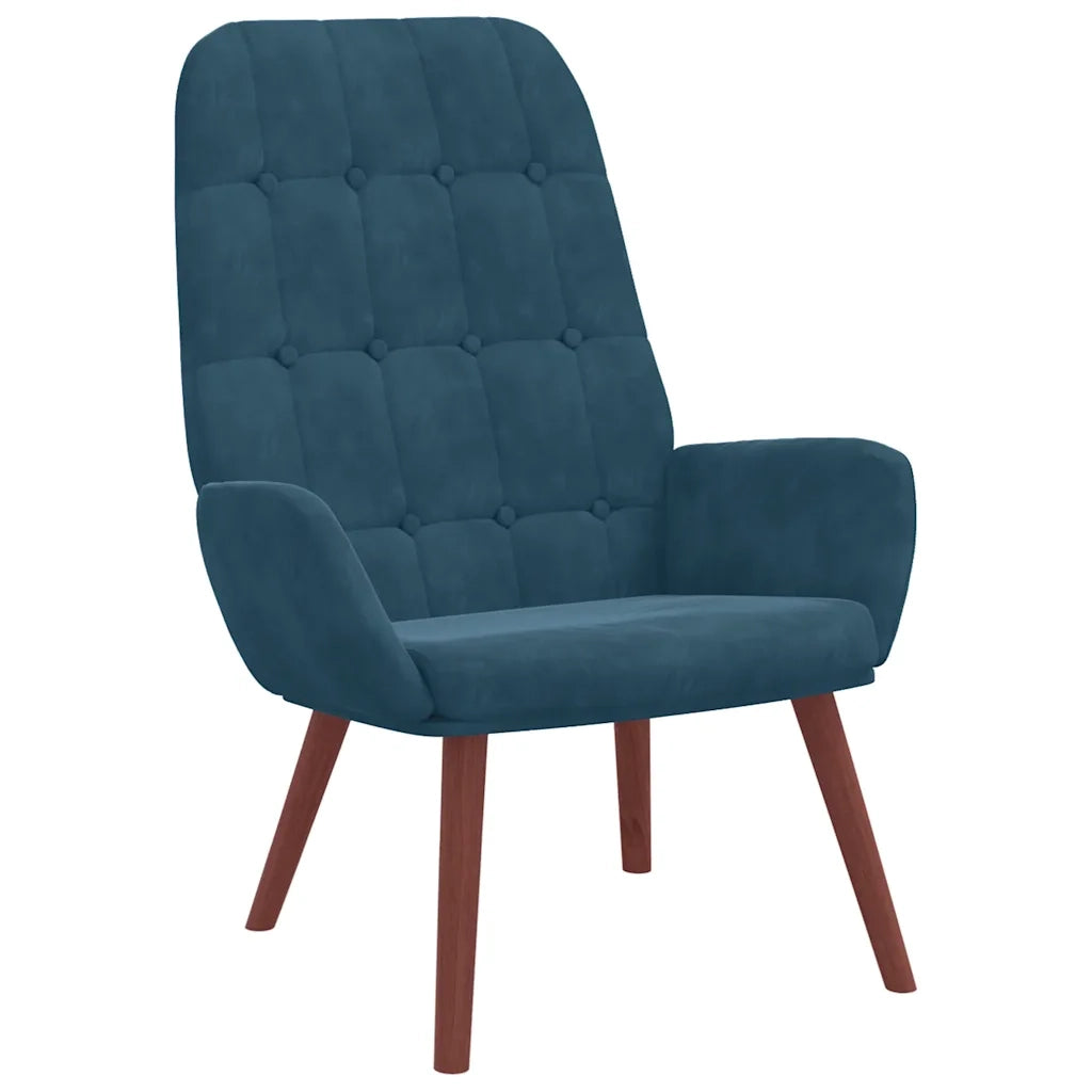 Poltrona Relax Blu in Velluto 4102642