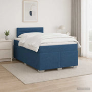 Letto box spring con materasso Blu 120 x 200 cm Tessuto 3450452