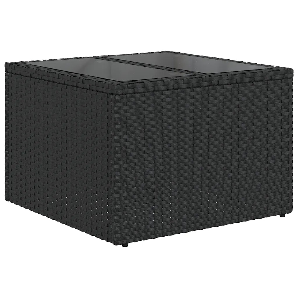 Set Divano da Giardino 6 pz con Cuscini Nero in Polyrattan 3325271
