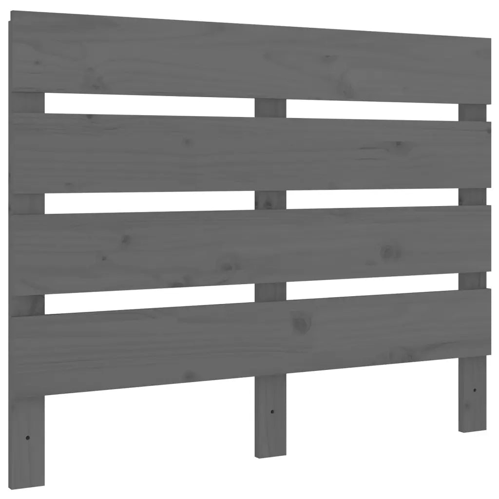 Testiera per Letto-Testata-Testiera Decorativa Grigia 100x3x80 cm in Legno Massello di Pino