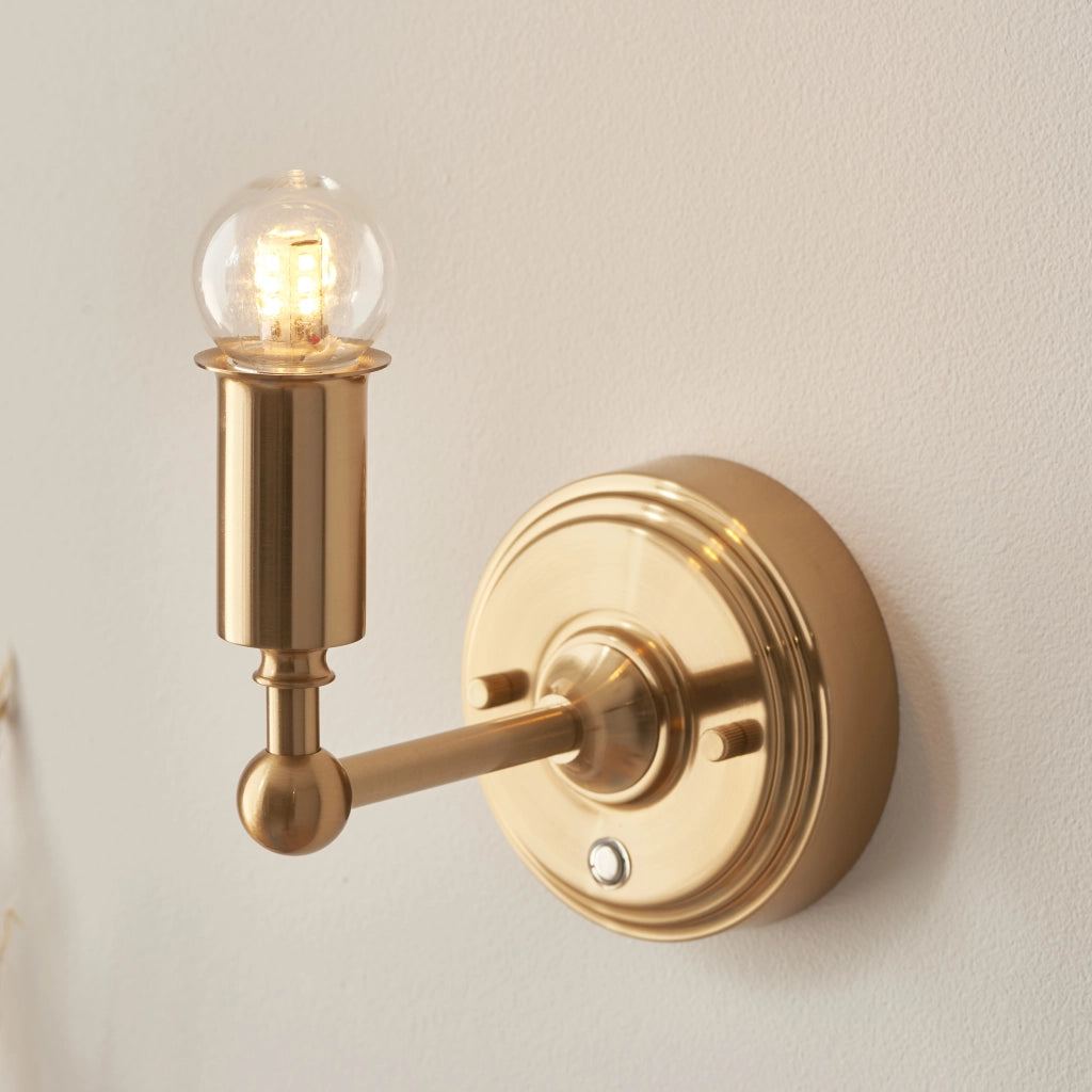 Applique LED ricaricabile 1,5W dimmer ottone antico Endon