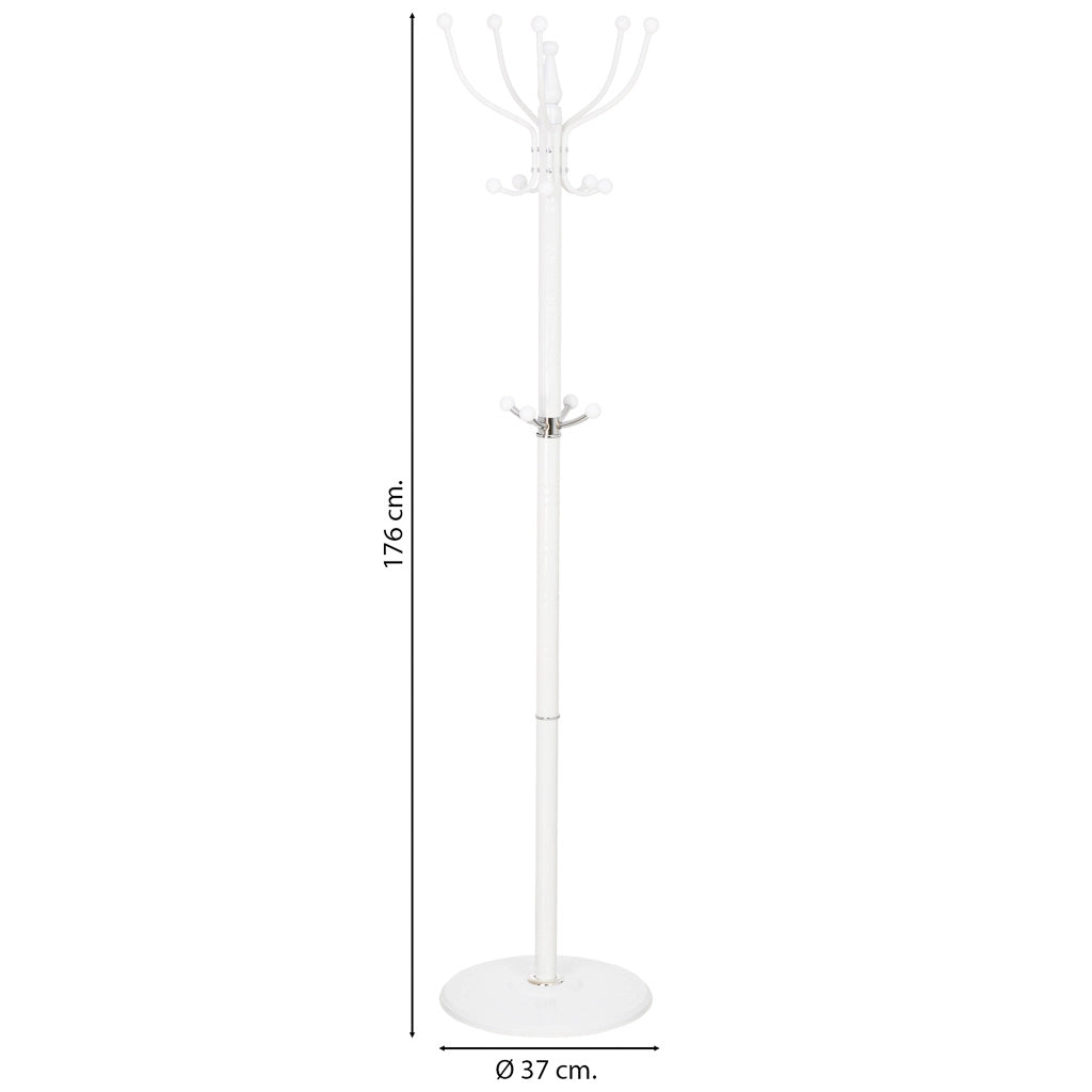 Perchero de metal blanco 176h cm