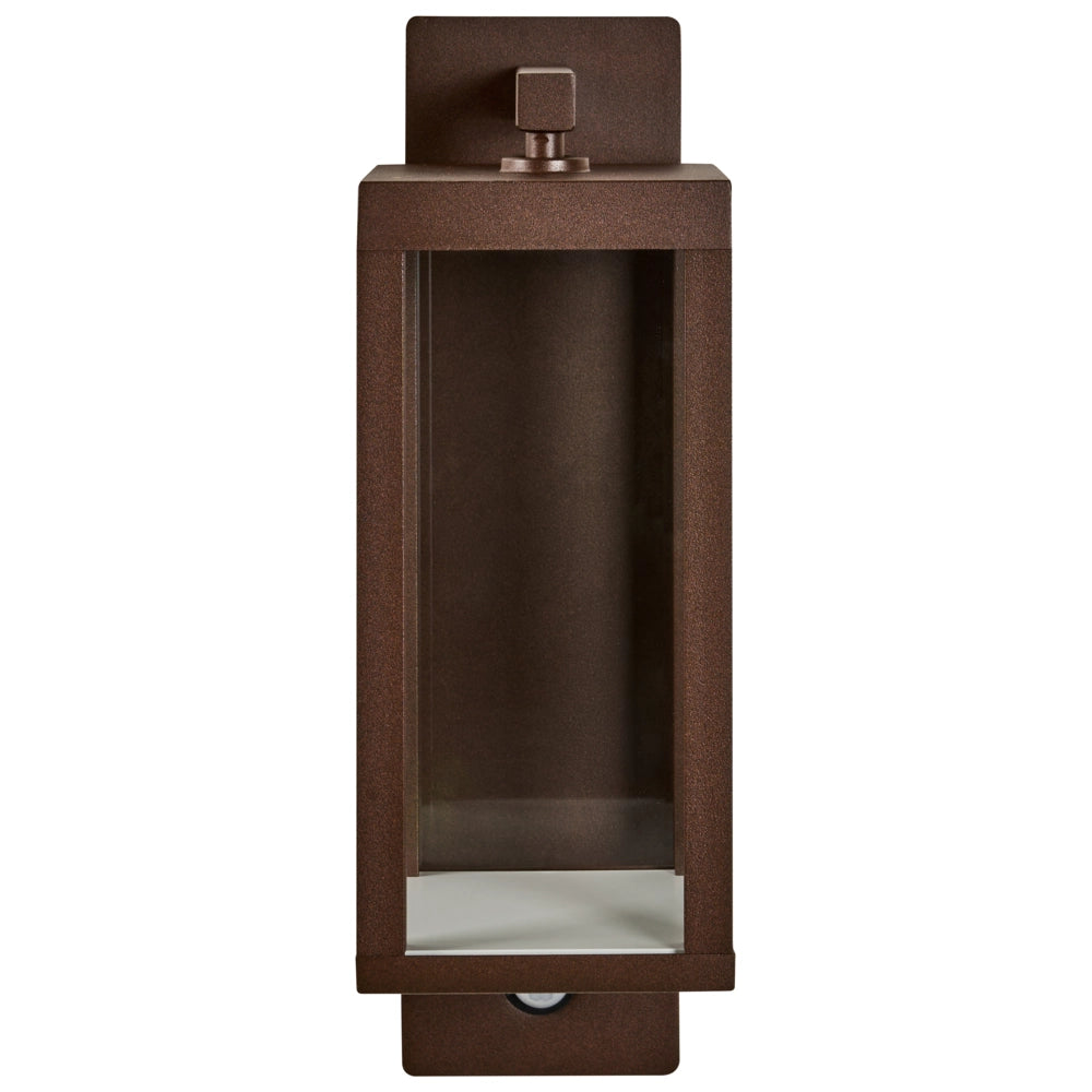 Applique moderna da esterno a LED marrone in alluminio con sensore di movimento IP54