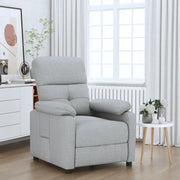 Poltrona Reclinabile in Tessuto Grigio Chiaro 289662