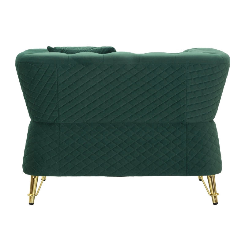Poltrona Emy Verde Con Cuscino cm 104x83x76