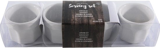 Set di Ceramica Bianca - Ø5.5X4.6cm - Set di Quattro