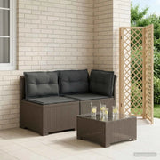 Divano da esterno-Divano da Giardino a 2 Posti con Cuscini Aspetto Rattan PP 723068