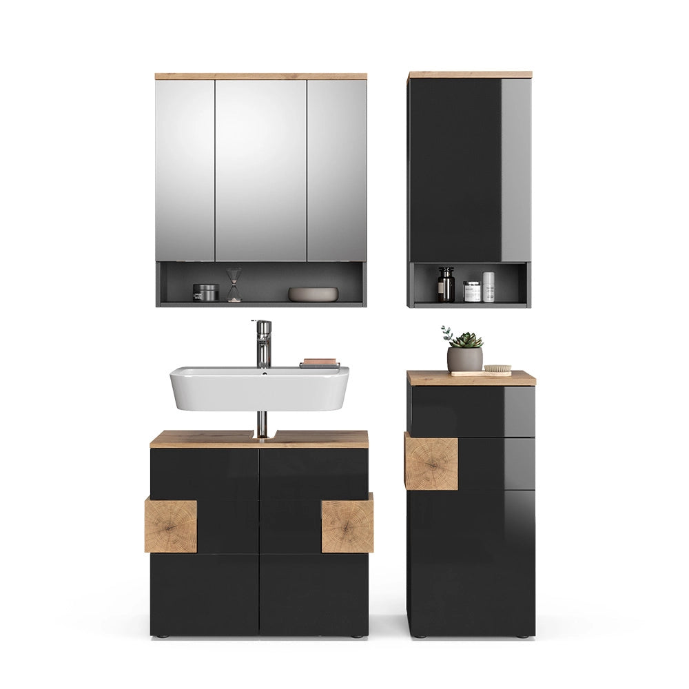 Set di mobili da bagno Eden Antracite 4 parti Vicco