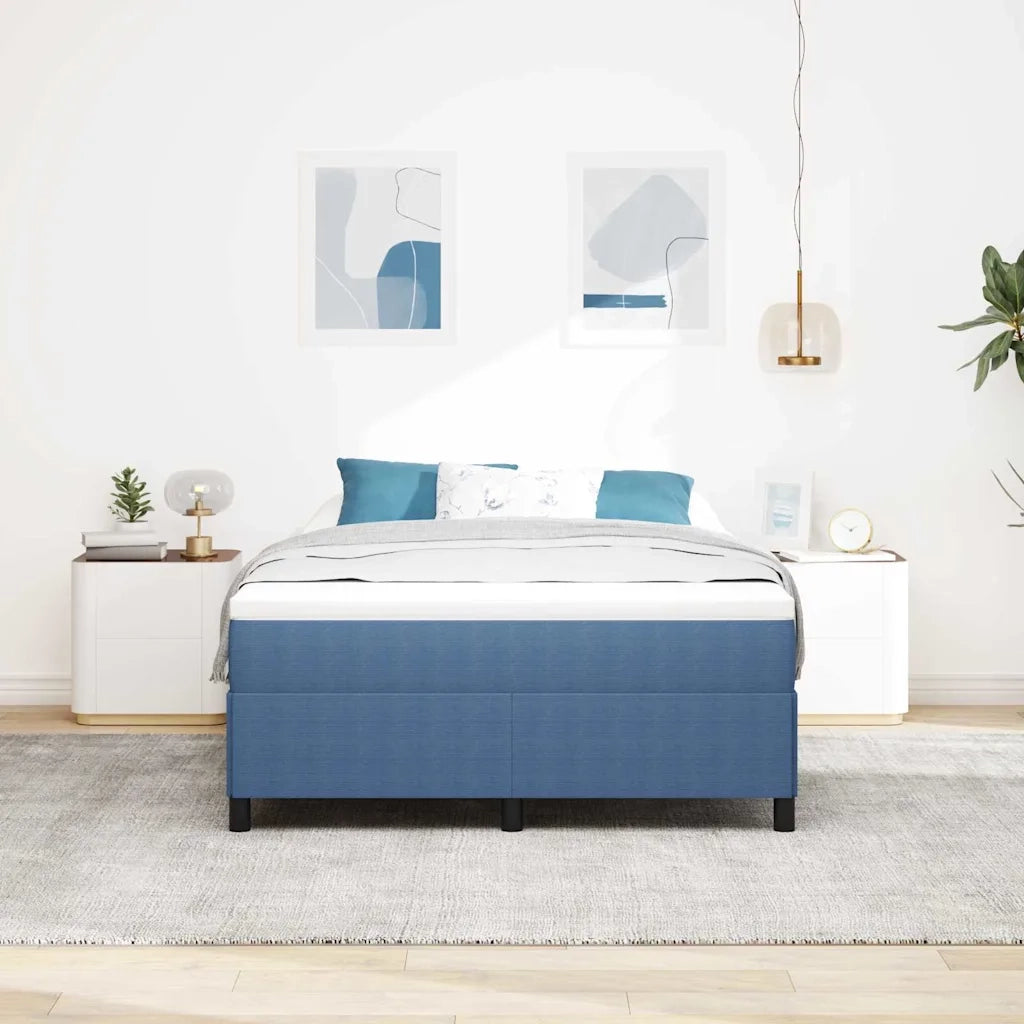 Letto a molle Blu 140 x 190 cm Tessuto in Cords 42006970