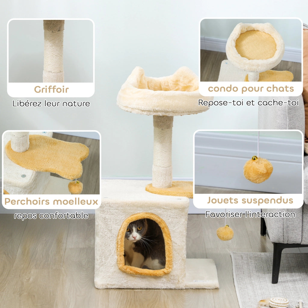 Albero tiragraffi per gatti ¨C Minimal ¨C beige 72 cm