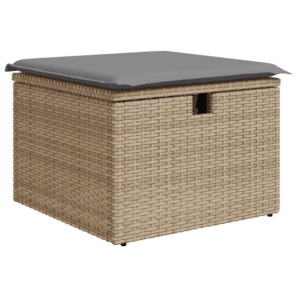 Set Divano da Giardino 5 pz con Cuscini Beige in Polyrattan 3325265
