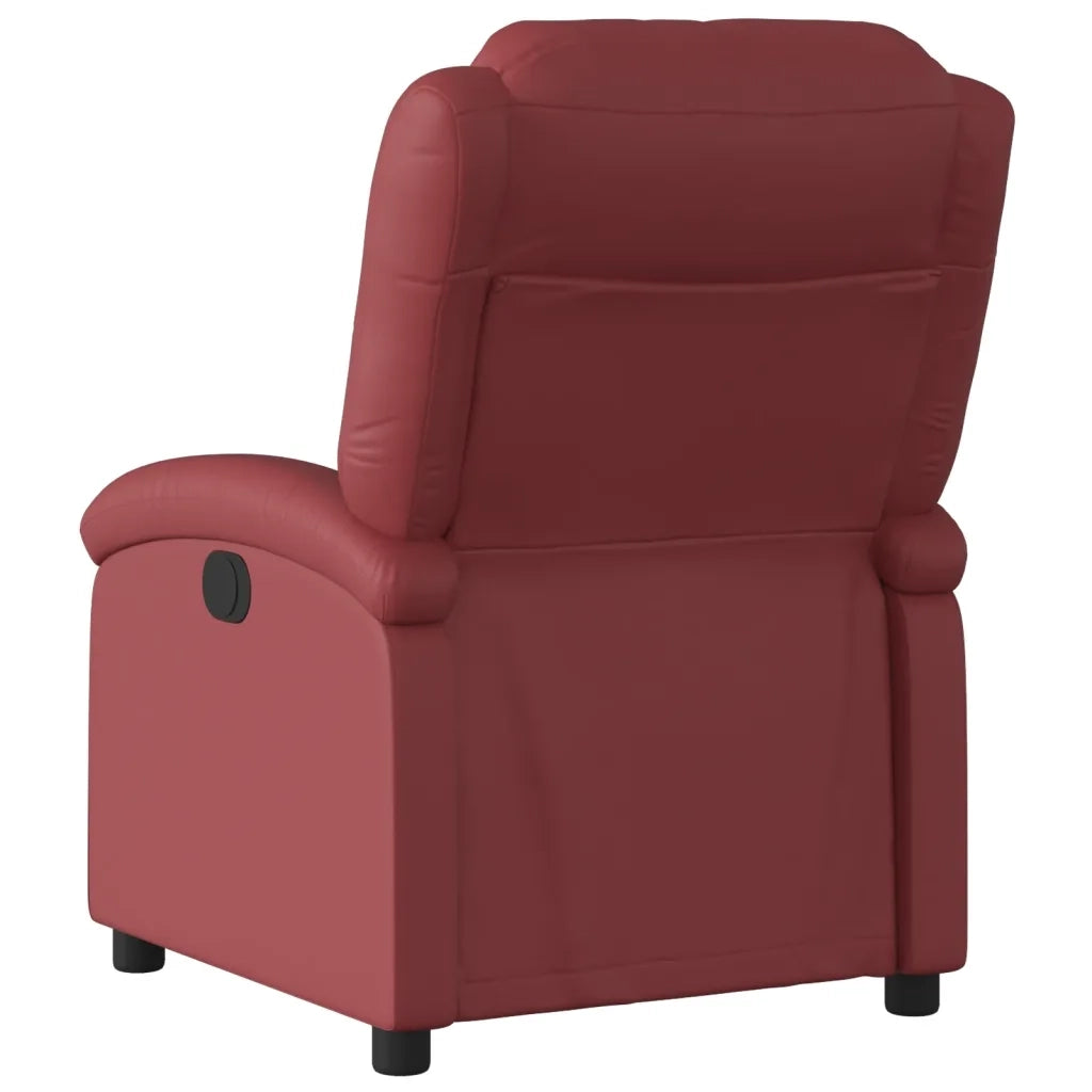 Poltrona | Sedia Relax Reclinabile Rosso Vino in Similpelle