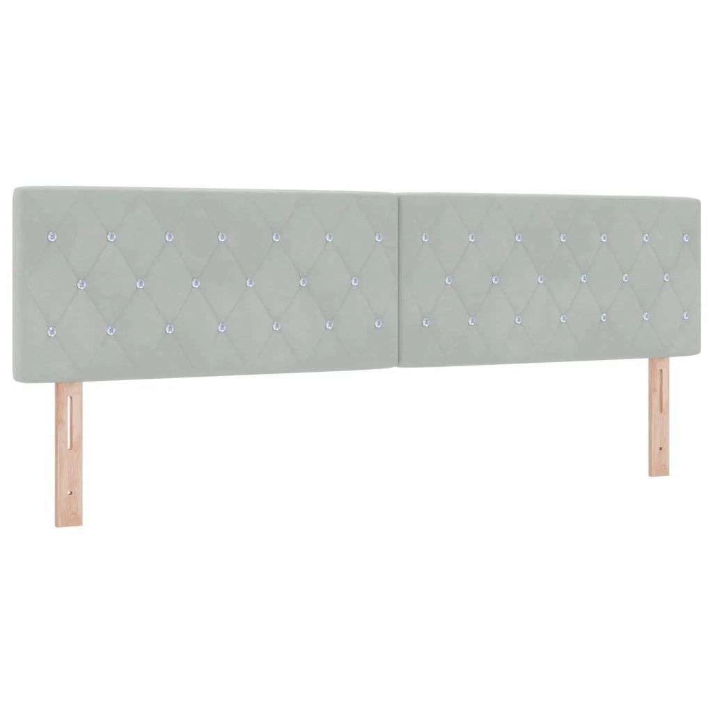 Letto con Box Spring, Materasso e LED Grigio Chiaro Velluto 3452222