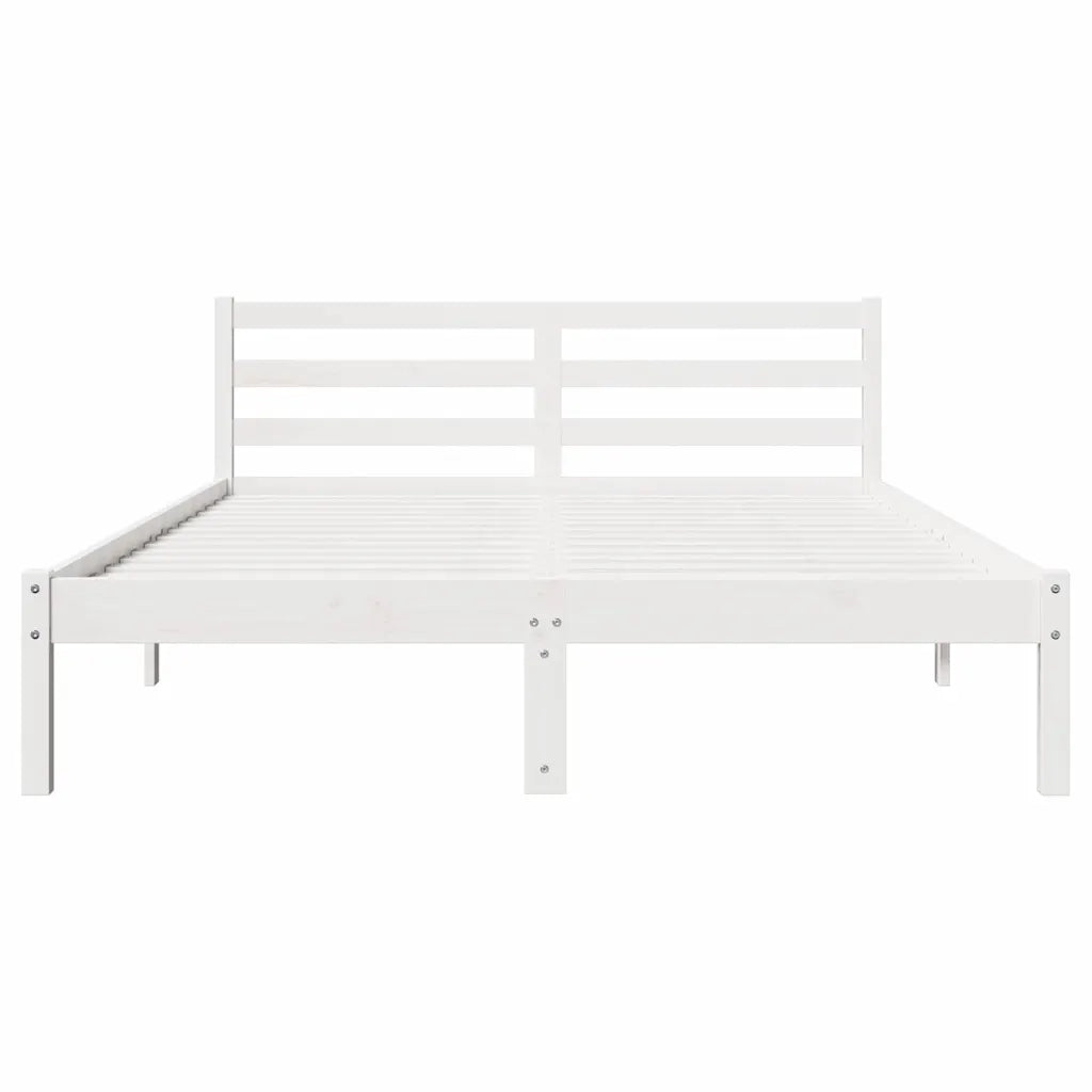 Struttura del letto con testiera Bianco 225,5 x 145,5 x 69,5 cm 869781