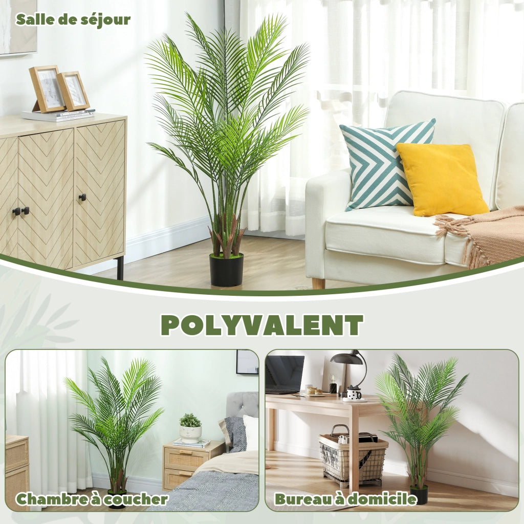 Palma artificiale ¨C Minimal ¨C verde 120 cm con vaso