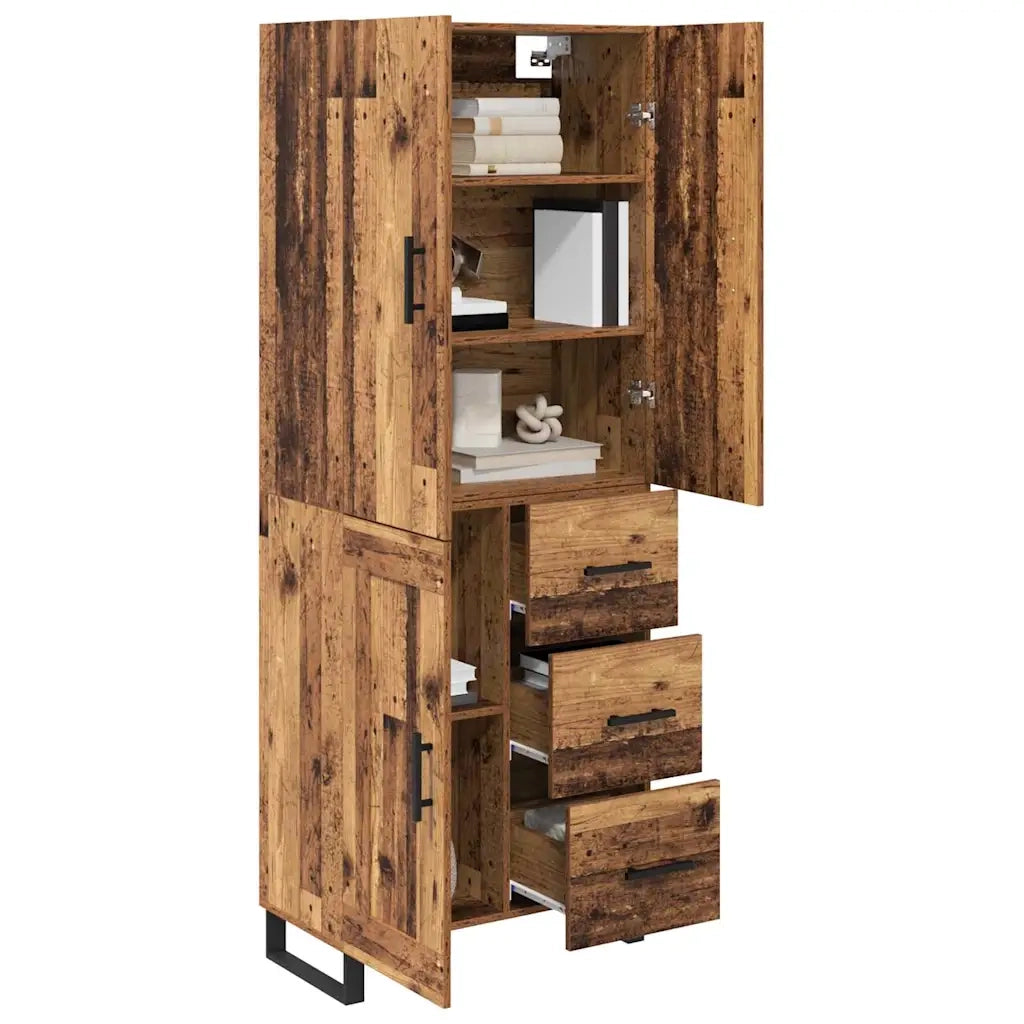 Credenza con cassetto 2 pcs Legno vecchio 69,5 x 34 x 180 cm 3415697