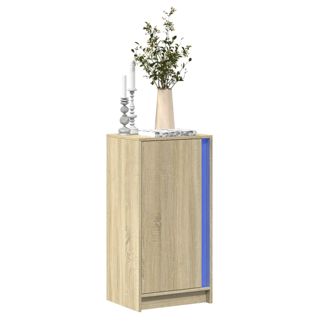 Credenza con LED Rovere Sonoma 42,5x34x85 cm Legno Multistrato 852140
