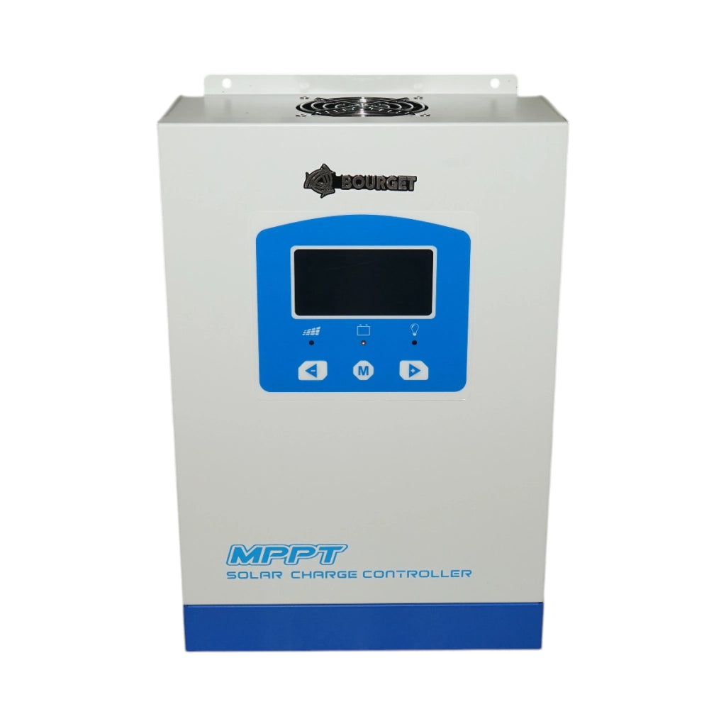 Regolatore/Controller solare MPPT 100 A 12V/24V/36V/48V con display LCD, Bluetooth, applicazione e sensore di temperatura – Bourget