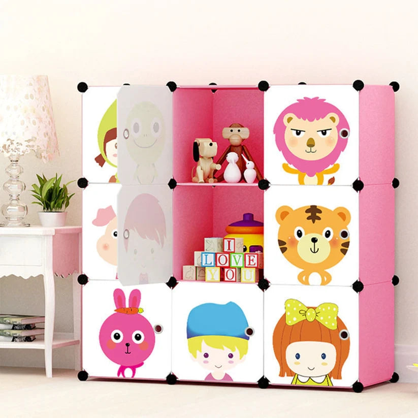 Scaffale Guardaroba per Bambini Modulabile e Colorato Ideale per Vestiti e Giocattoli