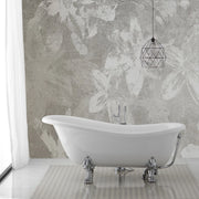 Vasca freestanding stile classico con piedini argento