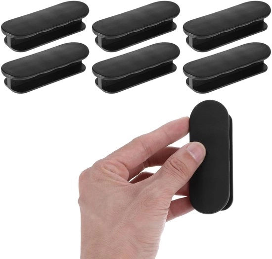 Maniglie per porte in ABS - 6 pezzi - Nero - Duratec - Installazione facile - Balcone - Deurknop