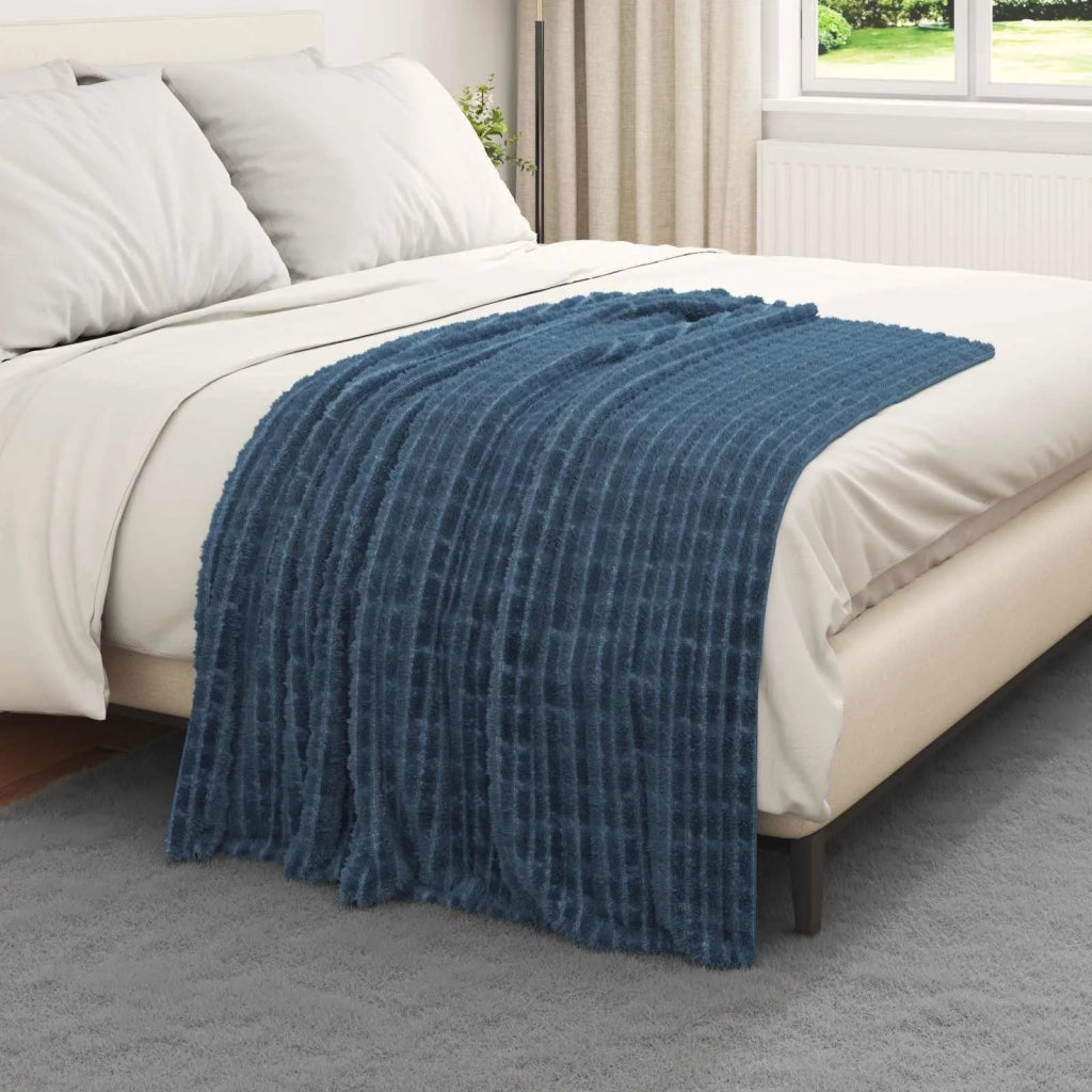 Coperte da Pile 6 pcs Blu navy 150 x 130 cm Panno 42016957