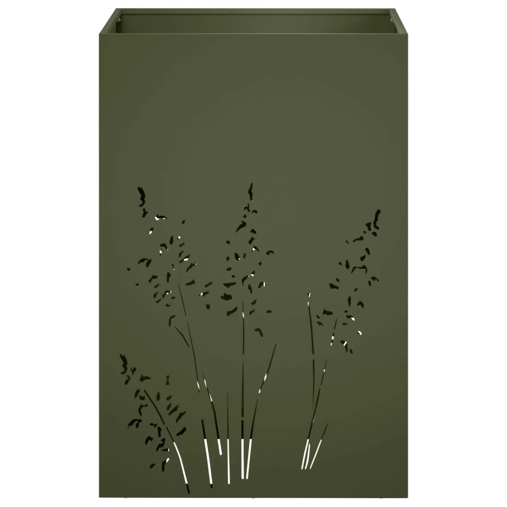 Vaso da giardino Verde Oliva 50 x 50 x 75 cm 8005770