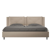 BS COM Letto senza rete imbottito 180x210 similpelle tortora